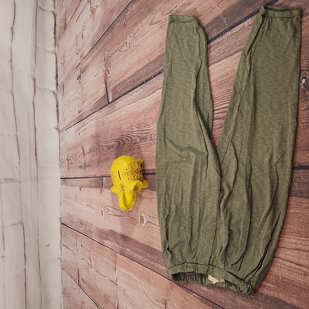 Free People Olive Green Track Pants